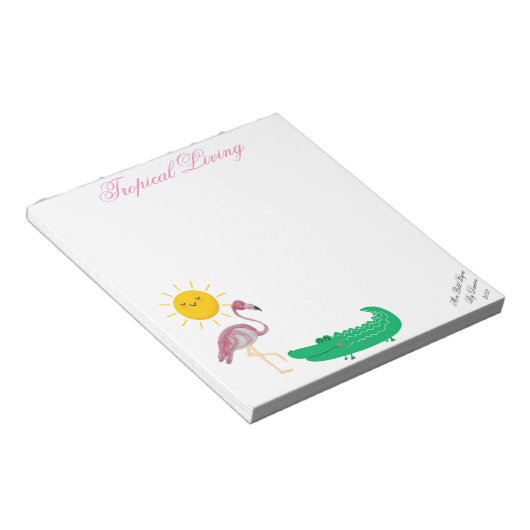 Bloc-notes Sun Alligator pour Flamant rose tropica (Incliné)