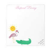 Bloc-notes Sun Alligator pour Flamant rose tropica (Devant)