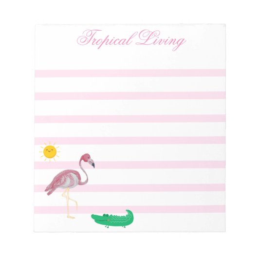Bloc-notes Sun Alligator pour Flamant rose tropica (Devant)