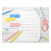 Bloc-notes sur les fournitures scolaires - Papier  (Devant)
