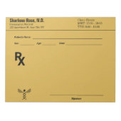 Bloc-notes sur ordonnance personnalisé - RX pour m (Devant)