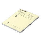 Bloc-notes sur ordonnance personnalisé - RX pour m (Tourné)