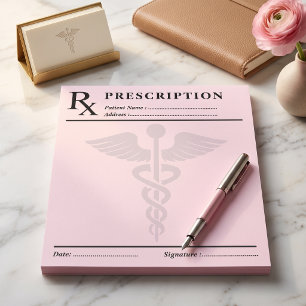 Bloc-notes sur ordonnance personnalisé - RX pour m