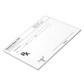 Bloc-notes sur ordonnance personnalisé - RX pour m (Incliné)