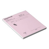 Bloc-notes sur ordonnance personnalisé - RX pour m (Incliné)