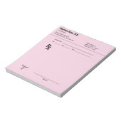 Bloc-notes sur ordonnance personnalisé - RX pour m (Tourné)