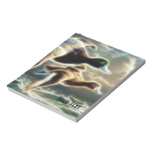 Bloc-notes Surreal Flying Mallard Ducks (Tourné)