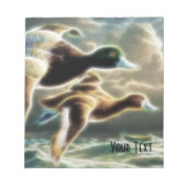 Bloc-notes Surreal Flying Mallard Ducks (Devant)