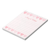 Bloc-notes Sweet Pink Hearts (Tourné)