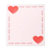 Bloc-notes Swet Heart Rose 'love' (Devant)