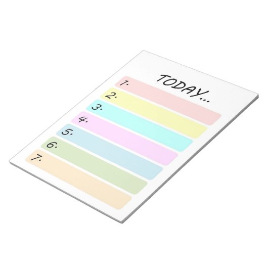 Bloc-notes Tâches d'aujourd'hui (Incliné)