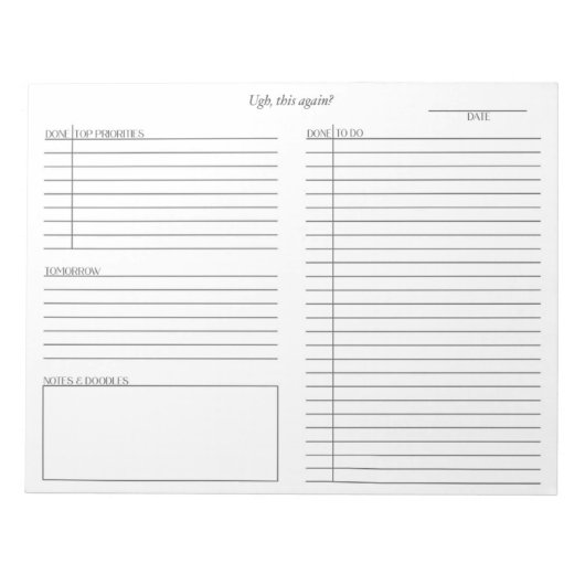 Bloc-notes TDA (Devant)