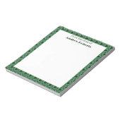Bloc-notes tendance à motif vert et noir gras (Tourné)