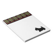 Bloc-notes Terrier Écossais à carreaux noirs (Incliné)