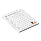 Bloc-notes "Thanksgiving To Do List" (Incliné)