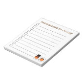 Bloc-notes "Thanksgiving To Do List" (Tourné)