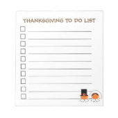 Bloc-notes "Thanksgiving To Do List" (Devant)