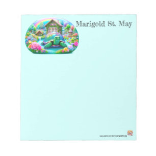 Bloc-notes Tortue Florale