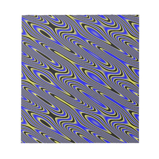 Bloc-Notes Tourbillonnant Noir Bleu Et Jaune (Devant)