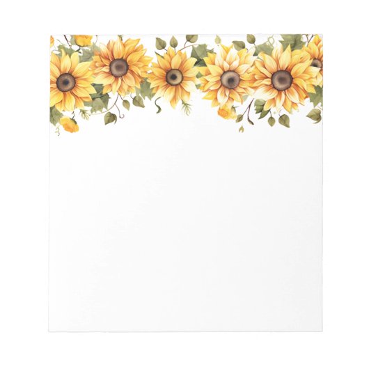 Bloc-notes tournesol (Devant)