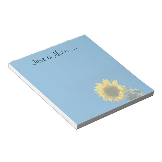 Bloc-notes - tournesol "Juste une note" (Incliné)