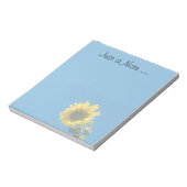 Bloc-notes - tournesol "Juste une note" (Tourné)
