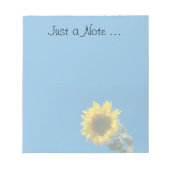 Bloc-notes - tournesol "Juste une note" (Devant)