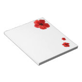 Bloc-notes tropical rouge Hibiscus floral (Incliné)