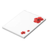 Bloc-notes tropical rouge Hibiscus floral (Tourné)