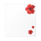 Bloc-notes tropical rouge Hibiscus floral (Devant)