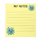 Bloc-notes tropical vert verdoyant (Devant)