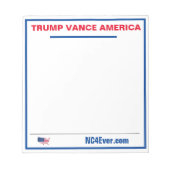 Bloc-notes TRUMP VANCE AMERICA (Devant)