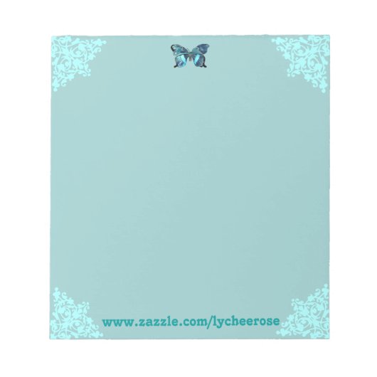 Bloc-notes turquoise (Devant)