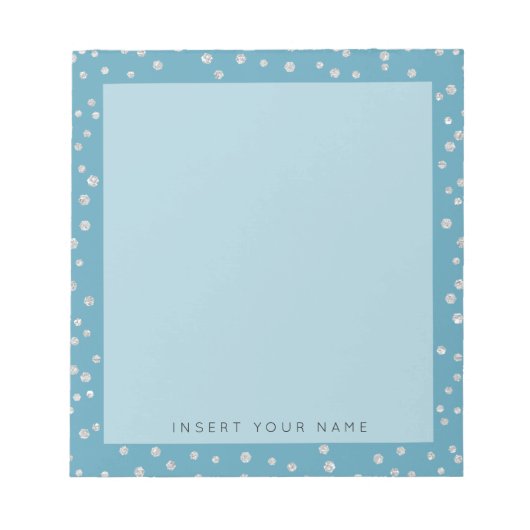 Bloc-notes Turquoise Crystal Confetti 5,5 po x 6 p (Devant)