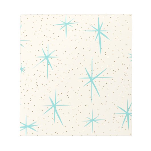 Bloc-notes Turquoise de l'ère spatiale (Devant)