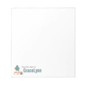 Bloc-notes turquoise et rouille Champion du poulet (Devant)