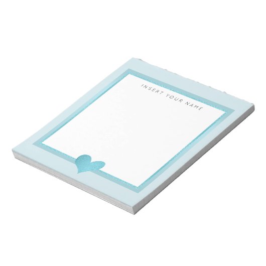 Bloc-notes Turquoise Foil 5,5 pouces x 6 pouces (Tourné)