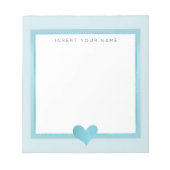 Bloc-notes Turquoise Foil 5,5 pouces x 6 pouces (Devant)