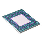 Bloc-notes turquoise vert gothique Grunge élégant (Incliné)