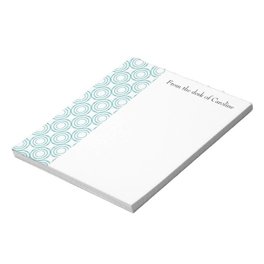 Bloc-notes turquoise Vintage Motif (Tourné)