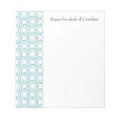 Bloc-notes turquoise Vintage Motif (Devant)