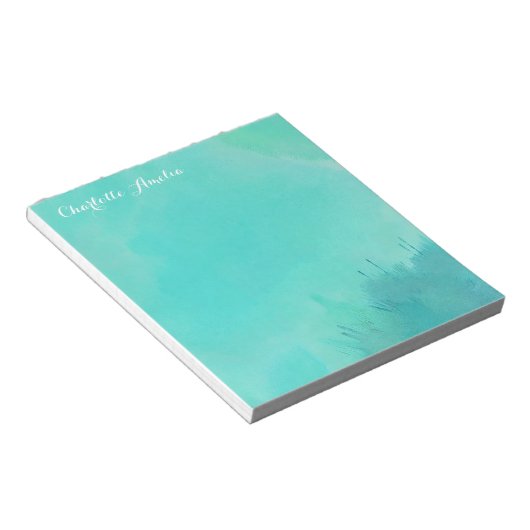 Bloc-notes Turquoise Watercolor (Incliné)