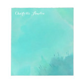 Bloc-notes Turquoise Watercolor (Devant)