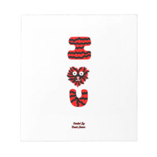 Bloc-notes U flou (14 cm x 15,2 cm)