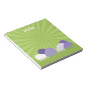Bloc-notes Ultra Violet & Vert Pâques (Incliné)
