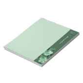 Bloc-notes végétal monochromatique vert (Tourné)