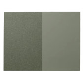 Bloc-notes vert demi-mousse et demi-mousse - Perso (Devant)