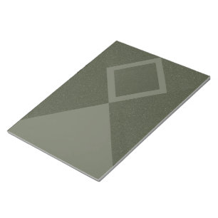 Bloc-notes vert en mousse de pointe en diamant géo