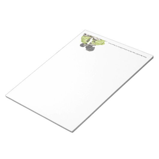 Bloc-notes vert garçon et fille 1 (Incliné)