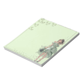 Bloc-notes vert simple Anime Boho